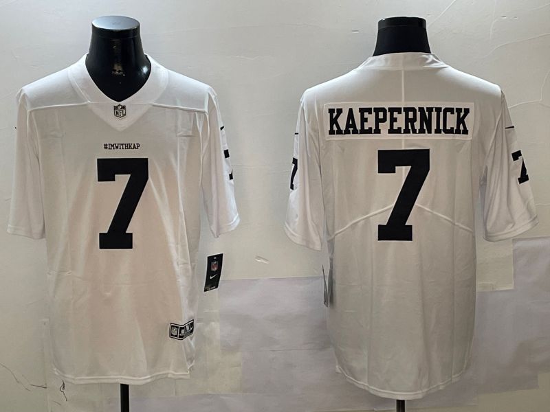 Men Oakland Raiders #7 Kaepernick White Second generation 2024 Nike Limited NFL Jersey style 1->oakland raiders->NFL Jersey
